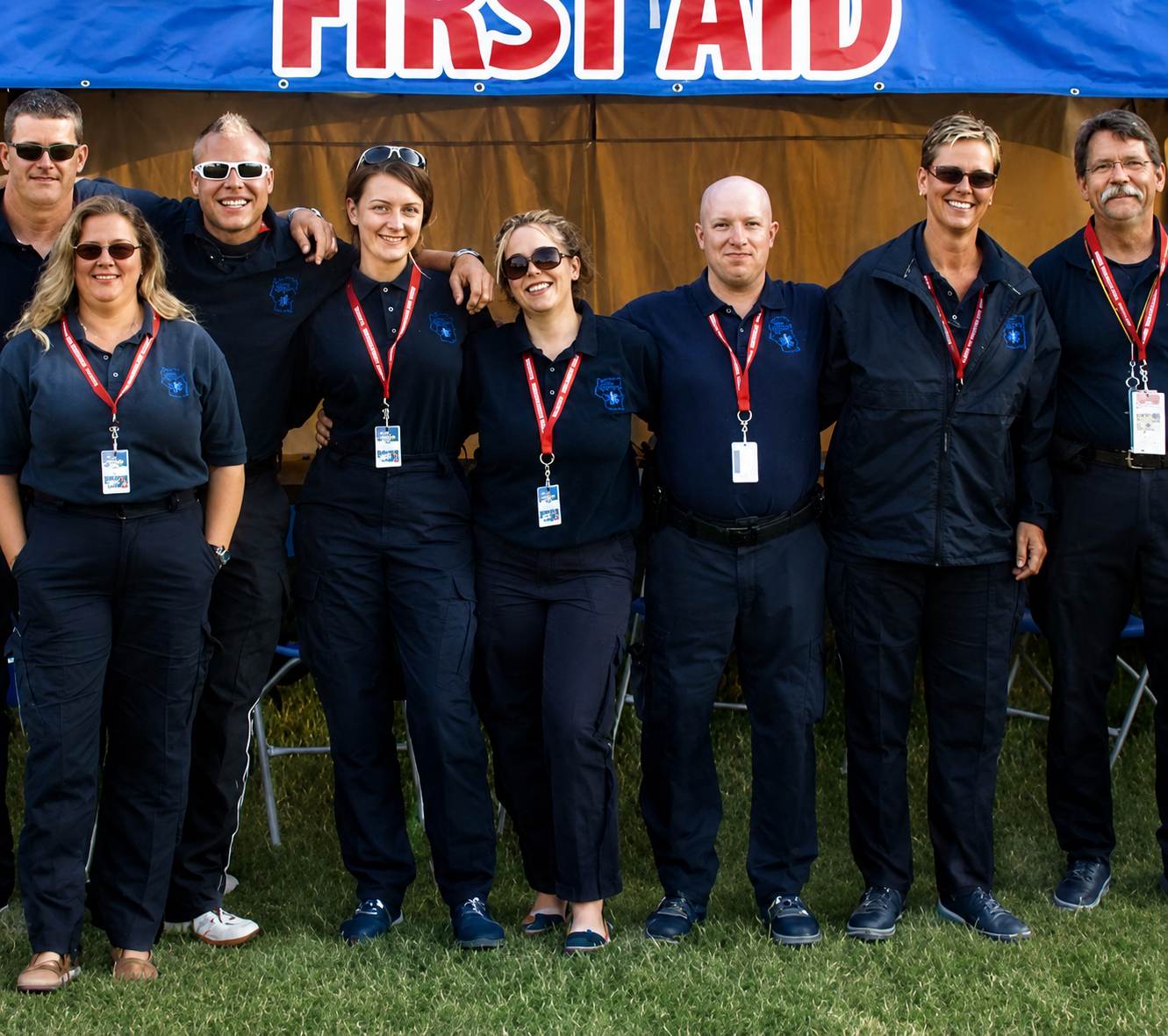 Team first aid paramedics